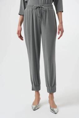 NEW JOSEPH RIBKOFF melange pull on jogger pants in grey